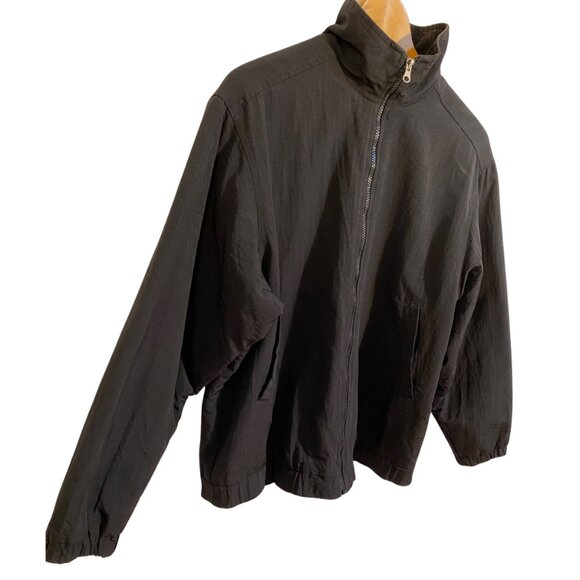AKWA Black Men’s Vintage Sport Jacket Windbreaker Sz. S (Nylon & Fleece Lining) - Picture 3 of 11